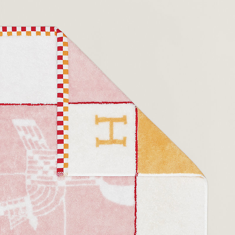 Animaux Nattes towel - Pink | Hermès Mainland China